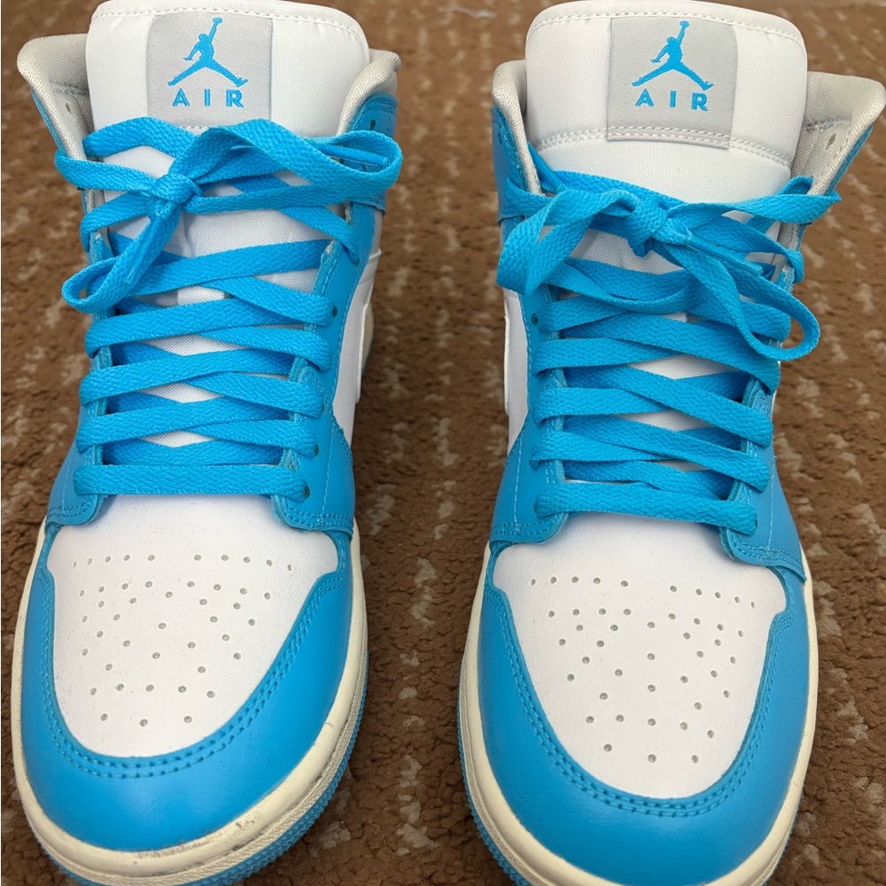 Jordan Blue and White Sneakers size 9